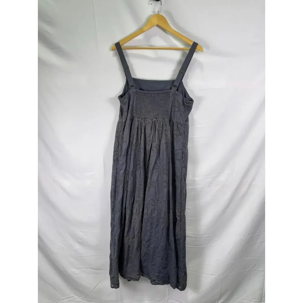 Marine Layer Blue All Over Eyelet Maxi Dress Size L